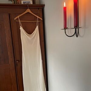 Victoria's Secret 90s 100% Silk Slip Dress - Cowl Neck - Low back - Bride